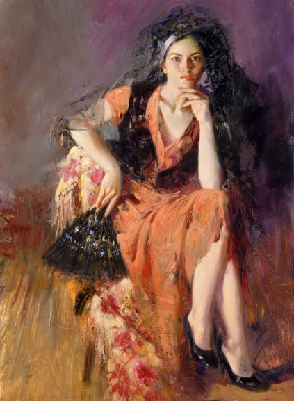 Title: Dreaming Madrid Medium: Giclée on Canvas Embellished Edition Size:  40 x 30