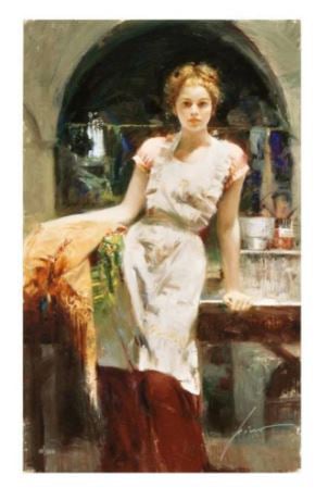  Title: In The Glow Medium: Giclée on Canvas Embellished Edition Size:  40 x 24