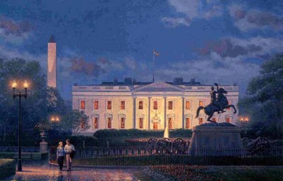 Evening At The White House- Signed By The Artist								 – Paper Lithograph
								 – Limited Edition
								 – 999 S/N
								 – 
								17 3/4 x 26 3/4