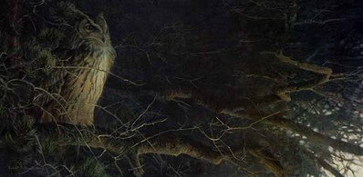 Nightfall – Eagle Owl- Signed By The Artist								 – Paper Lithograph
								 – Limited Edition
								 – 650 S/N
								 – 
								13 7/8 x 27 3/4