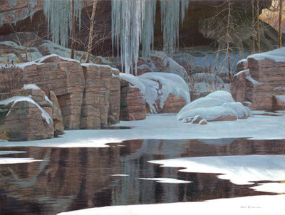 Winter Reflection – Wolf- Signed By The Artist								 – Canvas Giclee
								 – Limited Edition
								 – 50 S/N
								 – 
								36 x 48