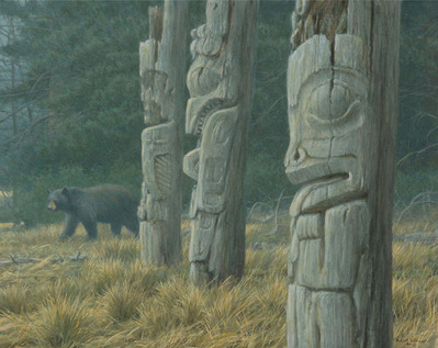 Totem And Bear- Signed By The Artist								 – Canvas Giclee
								 – Limited Edition
								 – 180 S/N
								 – 
								24 x 30