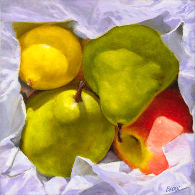 Wrapped Fruit- Signed By The Artist								 – Canvas Giclee
								 – Limited Edition
								 – 125 S/N
								 – 
								10 x 10