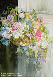 Hanging Hydrangeas- Signed By The Artist								 – Paper Lithograph
								 – Limited Edition
								 – 76 A/P
								 – 
								19 5/8 x 13 1/8
