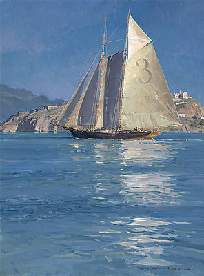 Pilot Schooner Gracie S., Becalmed Off Alcatraz- Signed By The Artist								 – Canvas Giclee
								 – Limited Edition
								 – 75 S/N
								 – 
								24 x 18