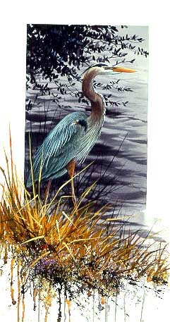 Royal Status – Great Blue Heron- Signed By The Artist								 – Paper Lithograph
								 – Limited Edition
								 – 76 A/P
								 – 
								25 x 15								
								 –