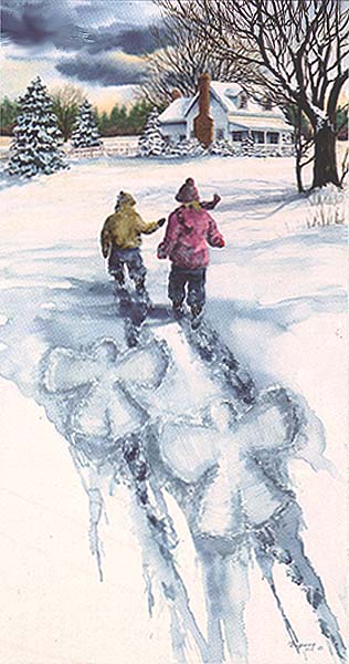 Snow Angels- Signed By The Artist								 – Paper Lithograph
								 – Limited Edition
								 – 999 S/N
								 – 
								30 x 15 3/4