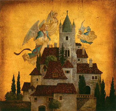 Angels Of My Village- Signed By The Artist								 – Paper Lithograph
								 – Limited Edition
								 – A/P
								 – 
								13 1/2 x 14 1/4