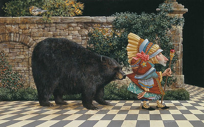 Lawrence Pretended Not To Notice That A Bear Had Become Attached To His Coattail- Signed By The Artist								 – Paper Lithograph
								 – Limited Edition
								 – A/P
								 – 
								11 x 17 3/4