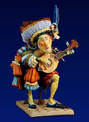 The Lute Player- Sculpture Porcelain
								 – 3-Dimensional
								 – 1500 Limited
								 – 
								8″ High