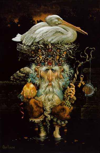 Pelican King- Signed By The Artist – Paper Lithograph – Limited Edition