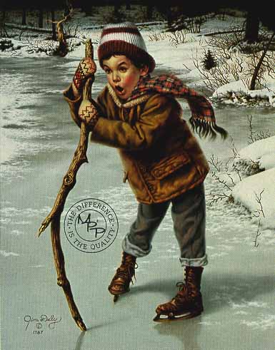 On Thin Ice- Signed By The Artist								 – Paper Lithograph
								 – Limited Edition
								 – 950 S/N
								 – 
								24 3/8 x 21