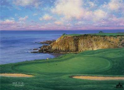 The 8th At Pebble Beach- Signed By The Artist								 – Canvas Lithograph
								 – Limited Edition
								 – 195 S/N
								 – 
								9 x 12
