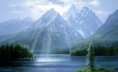Splendor Of The Tetons- Signed By The Artist								 – Paper Lithograph
								 – Limited Edition
								 – 76 A/P
								 – 
								20 1/8 x 32 3/8