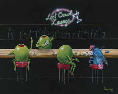 Bar Fly- Signed By The Artist								 – Canvas Giclee
								 – Limited Edition
								 – 250 S/N
								 – 
								28 x 35