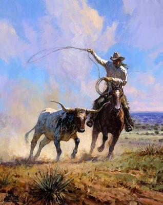 Ropin A Wild One- Signed By The Artist								 – Canvas Lithograph
								 – Limited Edition
								 – 95 S/N
								 – 
								20 x 16