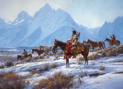 Apsaalooke Horse Hunters- Signed By The Artist								 – Canvas Giclee
								 – Limited Edition
								 – 150 S/N
								 – 
								32 x 45