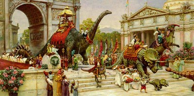 Dinosaur Parade – Remarqued- Signed By The Artist								 – Paper Lithograph
								 – Limited Edition
								 – 250 S/N
								 – 
								17 x 34