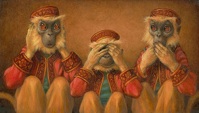 Hear No Evil, See No Evil, Speak No Evil- Signed By The Artist								 – Canvas Giclee
								 – Limited Edition
								 – 150 S/N
								 – 
								8 x 14