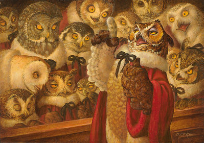 Parliament Of Owls- Signed By The Artist								 – Canvas Giclee
								 – Limited Edition
								 – 75 S/N
								 – 
								10 x 14