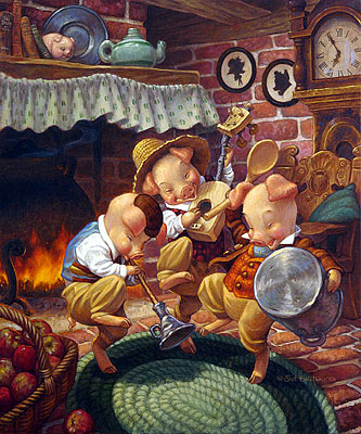 Three Little Pigs- Signed By The Artist								 – Paper Lithograph
								 – Limited Edition
								 – 500 S/N
								 – 
								17 x 14 1/8