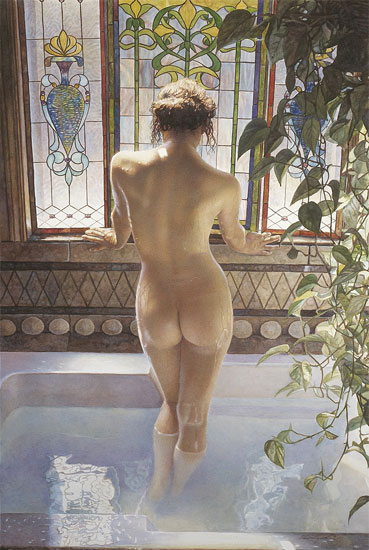 Morning Bath- Signed By The Artist								 – Canvas Giclee
								 – Limited Edition
								 – 100 S/N
								 – 
								24 x 16