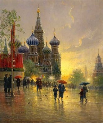 Light Rain On Red Square- Signed By The Artist								 – Paper Serigraph
								 – Limited Edition
								 – 550 S/N
								 – 
								31 x 26