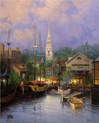 New England Harbor- Signed By The Artist								 – Paper Serigraph
								 – Limited Edition
								 – 550 S/N
								 – 
								35 x 28