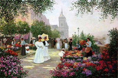 Flower Market Along The Seine- Signed By The Artist								 – Canvas Lithograph
								 – Limited Edition
								 – 495 S/N
								 – 
								20 x 30								
								 –