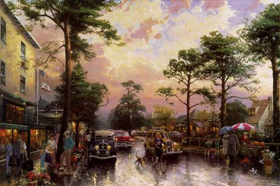Carmel, Ocean Avenue On A Rainy Afternoon (18 X 27 Paper)- Signed By The Artist								 – Paper Lithograph
								 – Limited Edition
								 – 935 S/N
								 – 
								18 x 27
