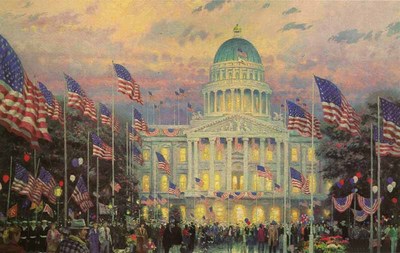 Flags Over The Capitol (18 X 27 Paper)- Signed By The Artist								 – Paper Lithograph
								 – Limited Edition
								 – 980 S/N
								 – 
								18 x 27								
								 –