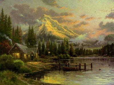 Lakeside Hideaway (18 X 24 Canvas)- Signed By The Artist								 – Canvas Lithograph
								 – Limited Edition
								 – 2950 S/N
								 – 
								18 x 24