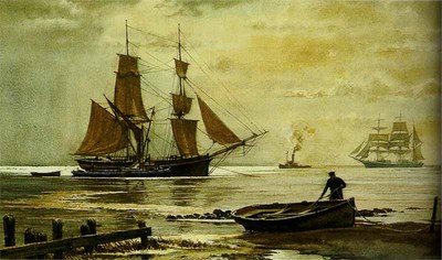 Collier Brig And Barge- Signed By The Artist								 – Paper Lithograph
								 – Limited Edition
								 – 50 A/P
								 – 
								5 5/8 x 9 7/8