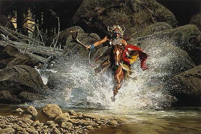 Whirling He Raced To Meet The Challenge- Canvas Giclee
								 – Limited Edition
								 – A/P
								 – 
								17 x 26								
								 –