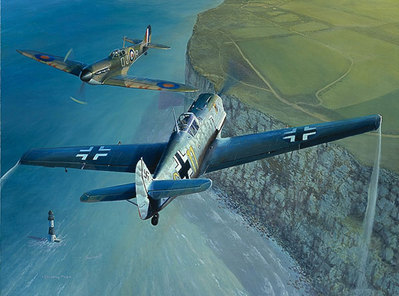 Confrontation At Beachy Head (Spitfire)- Signed By The Artist								 – Paper Lithograph
								 – Limited Edition
								 – 1000 S/N
								 – 
								17 1/2 x 23 1/2