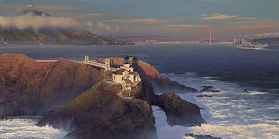 Point Bonita: Last Light- Signed By The Artist								 – Paper Lithograph
								 – Limited Edition
								 – 950 S/N
								 – 
								16 3/4 x 33 1/2