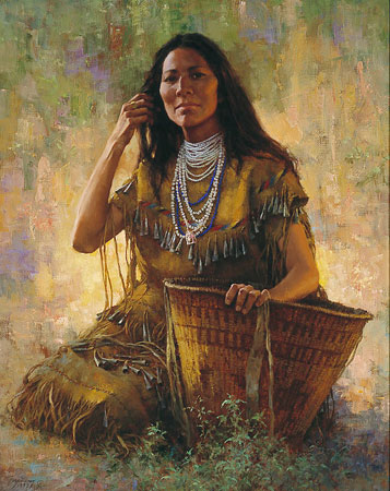 Isdzan – Apache Woman- Signed By The Artist								 – Paper Lithograph
								 – Limited Edition
								 – A/P
								 – 
								18 x 14 3/8								
								 –