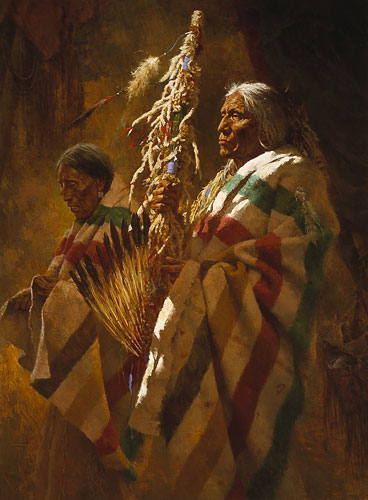 Thunderpipe And The Holy Man- Signed By The Artist								 – Paper Lithograph
								 – Limited Edition
								 – 550 S/N
								 – 
								35 1/2 x 27