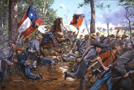 5th Texas 1862 – Second Manassas– SIGNED BY THE ARTIST – GICLEE ON CANVAS – LIMITED EDITION