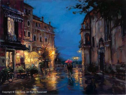 Lovers Under The Rain– SIGNED BY THE ARTIST – ARCHIVAL PIGMENT INK ON CANVAS – LIMITED EDITION