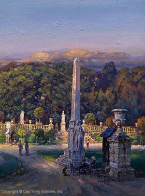 The Luxembourg Garden III: Peaceful Moment– SIGNED BY THE ARTIST – ARCHIVAL GICLEE ON CANVAS – LIMITED EDITION