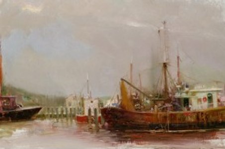 At The Dock– SIGNED BY THE ARTIST – GICLEE ON CANVAS – LIMITED EDITION
