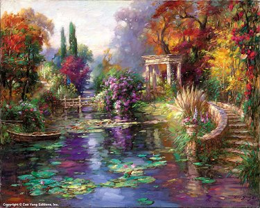 Garden Pond– SIGNED BY THE ARTIST – ARCHIVAL PIGMENT INK ON CANVAS – LIMITED EDITION