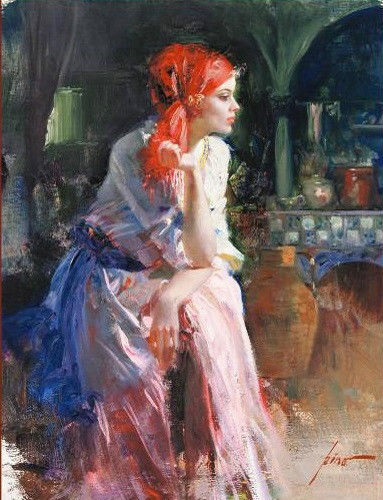 Lost In Thought– SIGNED BY THE ARTIST – GICLEE ON CANVAS – LIMITED EDITION