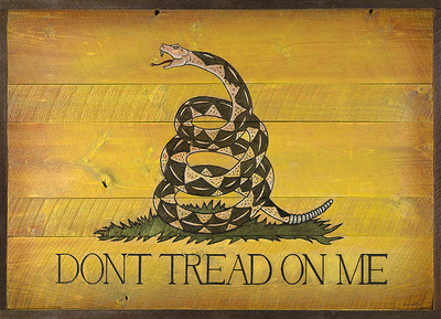Dont Tread On Me: Barn Door- Canvas Giclee
								 – Open Edition
								 – Fine Art
								 – 
								13 x 18