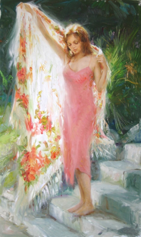 Fancy Shawl – SIGNED BY THE ARTIST – Hand Embellished – GICLEE ON CANVAS – LIMITED EDITION