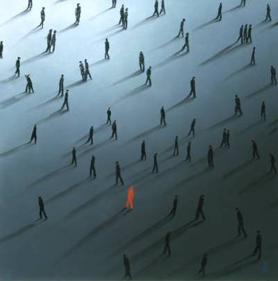Mackenzie Thorpe “In A Crowd” – SIGNED BY THE ARTIST – Limited Edition Serigraph On Paper