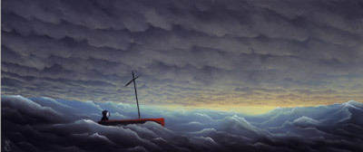 Mackenzie Thorpe “Me And My Boat” – SIGNED BY THE ARTIST – Limited Edition Mixed Media On Paper